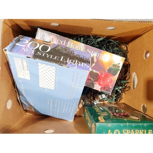 208 - Two boxes of vintage and later Christmas decorations. No shipping. Arrange collection or your own pa... 