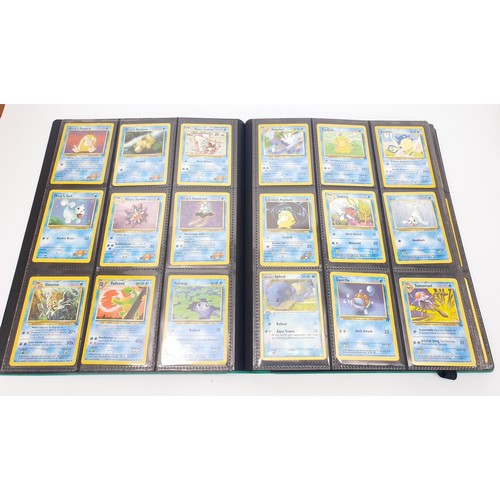 277 - Three folders of second edition of original Pokemon cards including 32 Holo cards. UK shipping £14.