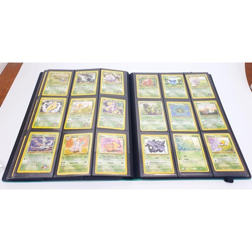 277 - Three folders of second edition of original Pokemon cards including 32 Holo cards. UK shipping £14.