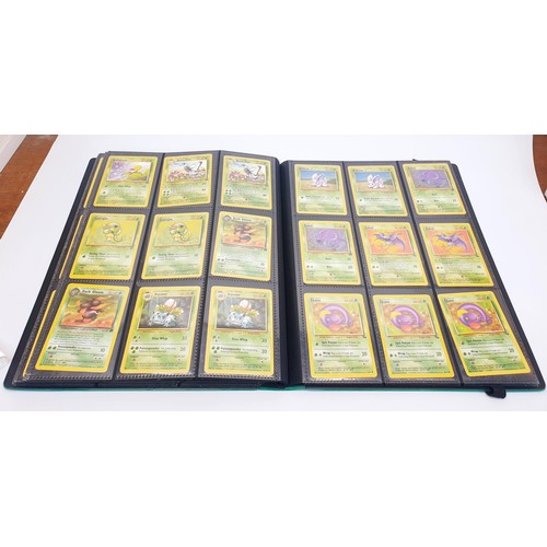 277 - Three folders of second edition of original Pokemon cards including 32 Holo cards. UK shipping £14.