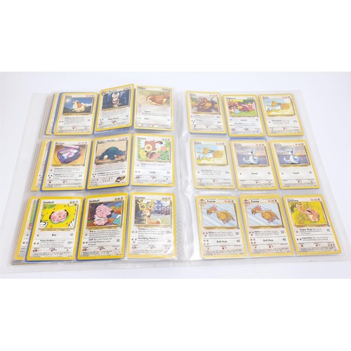 277 - Three folders of second edition of original Pokemon cards including 32 Holo cards. UK shipping £14.