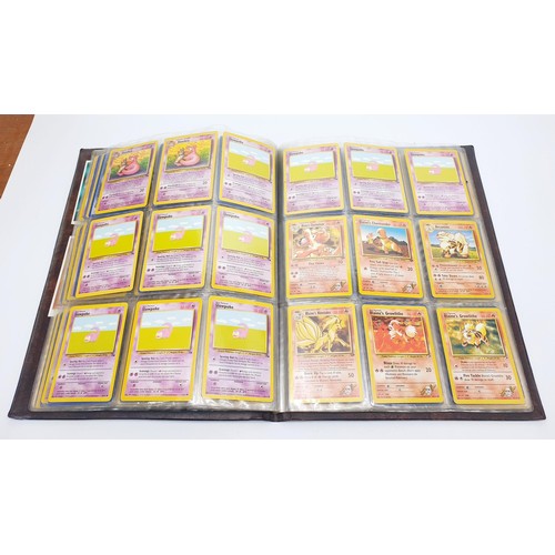 277 - Three folders of second edition of original Pokemon cards including 32 Holo cards. UK shipping £14.