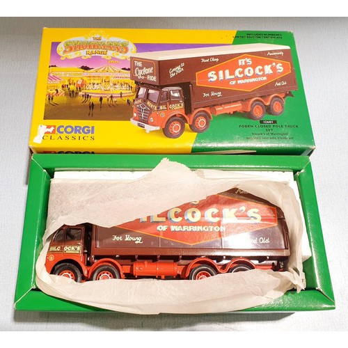 302 - A boxed Corgi Showman's Range Pat Collins ERF dodgem truck and boxed trailer set together with a box... 