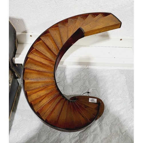 347 - An Authentic Models wooden model of a spiral staircase, height 19.5