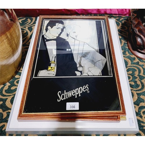 356 - A 1980s Schweppes advertising mirror, 15.75