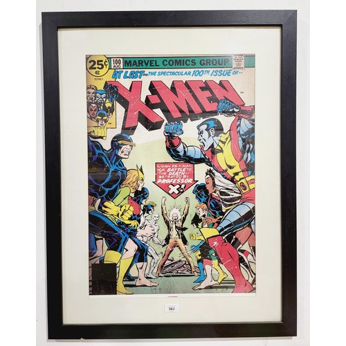 363 - A reproduction X-Men comic cover poster, 25