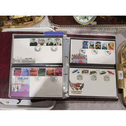 137 - A folder of Disney World of Postage Stamps together with a folder of Royal Mail first day covers. UK... 