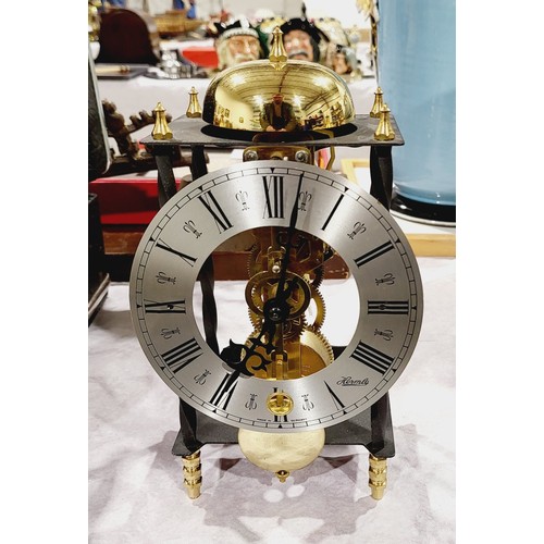 A Franz Hermle Skeleton Clock Height 9 Together With A Seiko Quartz Mantel Clock No Shipping Arr