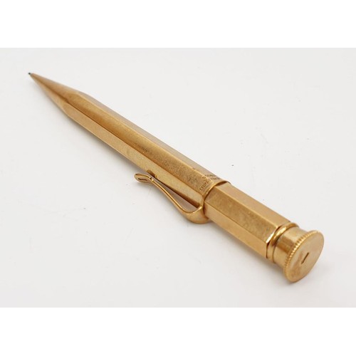 30 - A vintage hallmarked 9ct gold Samson Morden propelling pencil, gross weight 21.6g, London 1929. UK s... 