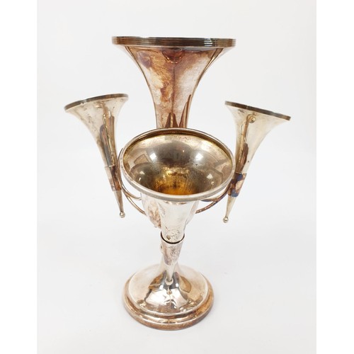 38 - An antique weighted silver hallmarked Epergne, possibly by Charles Daniel Broughton, Height 8