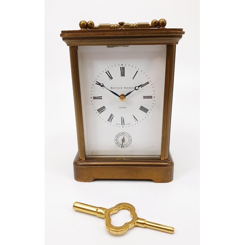 42 - A Matthew Norman of London carriage clock, height 5.5