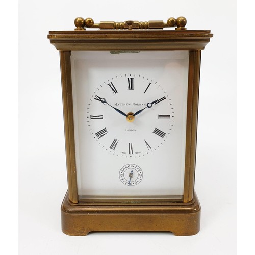 42 - A Matthew Norman of London carriage clock, height 5.5