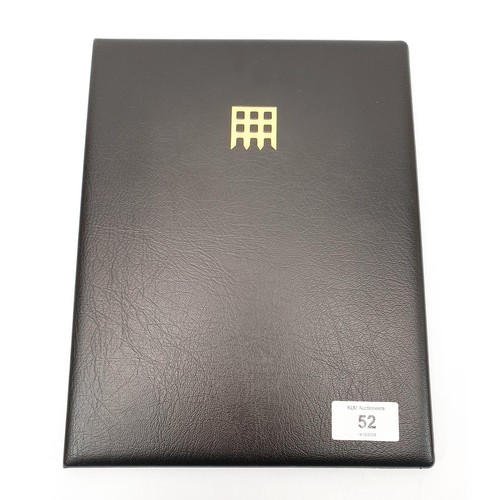 52 - A Westminster Collection presentation folder of an 1840 Penny Black stamp. UK shipping £14.