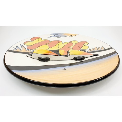 53 - A Lorna Bailey limited edition charger, numbered 42 of 100 and signed verso, diameter 13.75