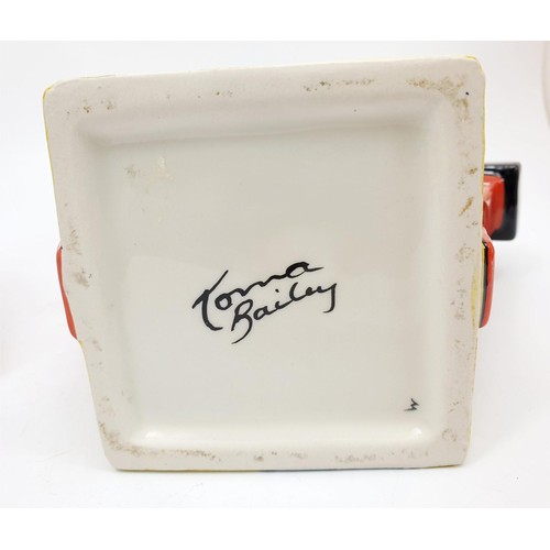 70 - A Lorna Bailey teapot signed to the base, height 9.25