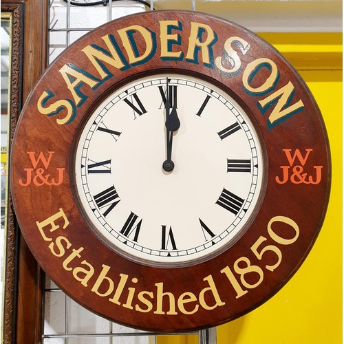 118 - A cut glass pub advertising wall mirror for W. J. & J Sanderson, overall size including frame 28.5