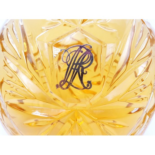 124 - A Ralph Lauren Safari glass shop display perfume bottle, height 10