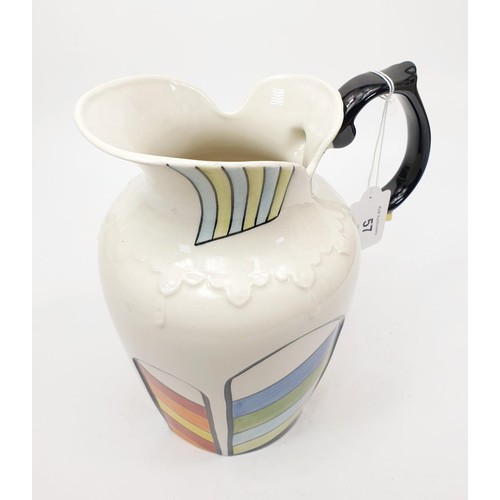 57 - A Lorna Bailey limited edition jug, numbered 1 of 3 and signed to the base, height 7.75