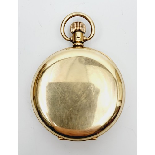 31 - A vintage Limit pocket watch in a hallmarked 9ct gold case, diameter 1.75