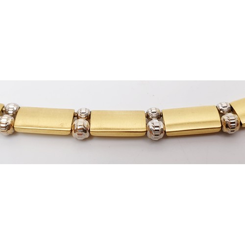 10 - A Portuguese hallmarked 800% (19.2ct) gold matching necklace and bracelet, necklace length 18