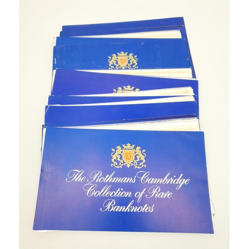 18 - Ten folders of the Rothman's Cambridge Collection of Rare Bank Notes. UK shipping £14.