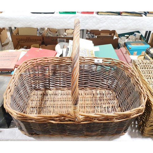 46 - A wicker log basket, width 20.75