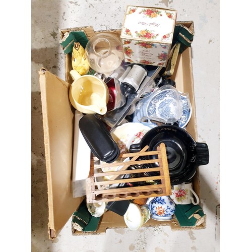 55 - A box of assorted including a vintage Guinness ashtray. No shipping. Arrange collection or your own ... 