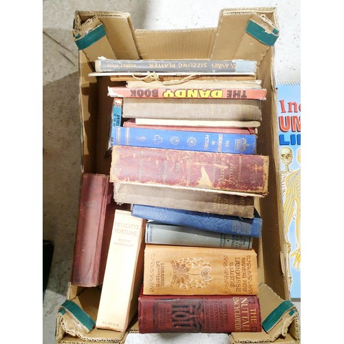 62 - A box of vintage books. No shipping. Arrange collection or your own packer and shipper, please. Elec... 