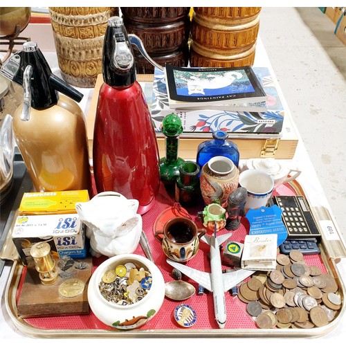 109 - Two vintage soda syphons and assorted. No shipping. Arrange collection or your own packer and shippe... 