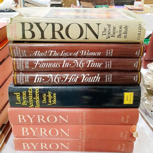 121 - Eight books on Lord Byron. UK shipping £14.