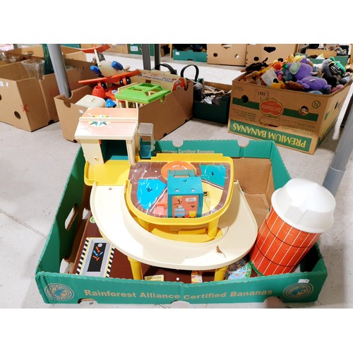 139 - Two boxes of vintage Fisher Price toys. No shipping. Arrange collection or your own packer and shipp... 