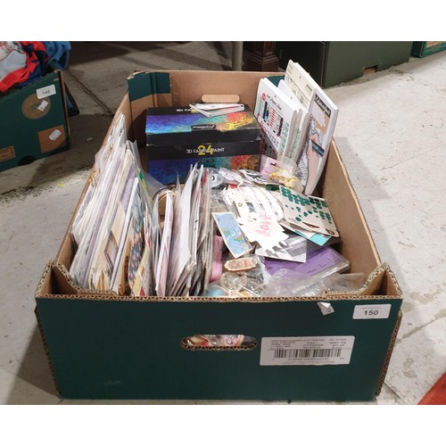 150 - A box of crafting items. No shipping. Arrange collection or your own packer and shipper, please. Ele... 