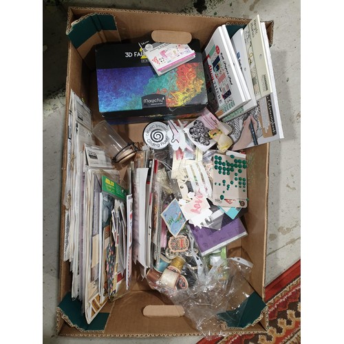 150 - A box of crafting items. No shipping. Arrange collection or your own packer and shipper, please. Ele... 