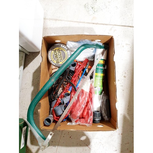 179 - Two boxes of tools and assorted. No shipping. Arrange collection or your own packer and shipper, ple... 