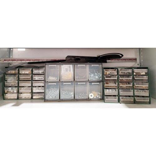 180 - A selection of component drawers and contents. No shipping. Arrange collection or your own packer an... 