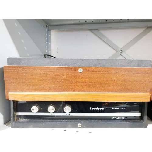 181 - A vintage Dynatron model 1000 record player together with a vintage Cordova stereo unit. No shipping... 