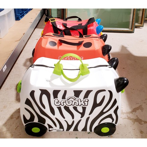 193 - Three Trunki suitcases. No shipping. Arrange collection or your own packer and shipper, please. Elec... 