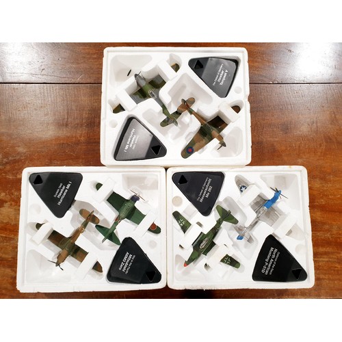 218 - A selection of boxed die cast World War II aircraft. UK shipping £14.