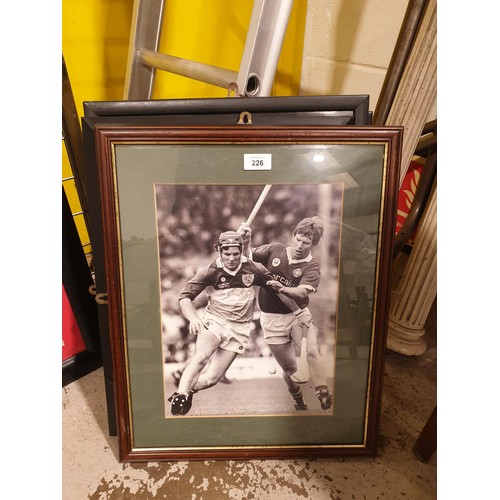 226 - Five framed sporting pictures, 14.5