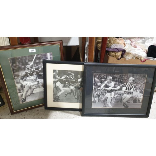 226 - Five framed sporting pictures, 14.5