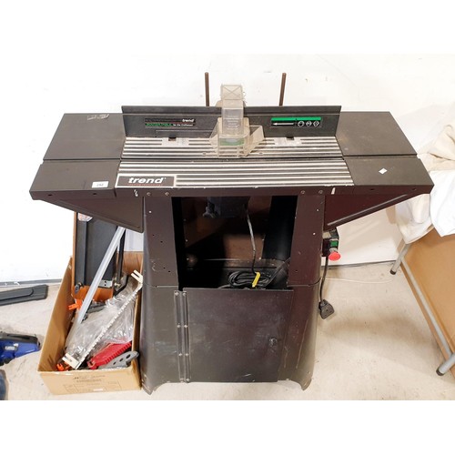 292 - A Trend router table and router. No shipping. Arrange collection or your own packer and shipper, ple... 