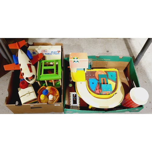 139 - Two boxes of vintage Fisher Price toys. No shipping. Arrange collection or your own packer and shipp... 