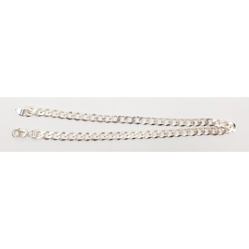 29 - A 925 silver curb link necklace, length 20