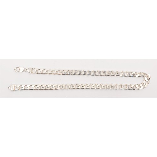 31 - A 925 silver curb link necklace, length 20