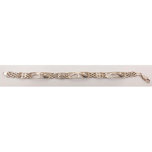 42A - A 925 silver Charles Renee Mackintosh style bracelet, length 7.25