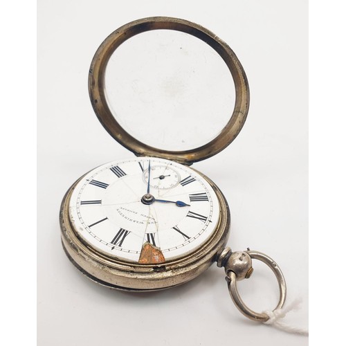 49 - A Victorian hallmarked silver Washington Watch Co. pocket watch, diameter 2