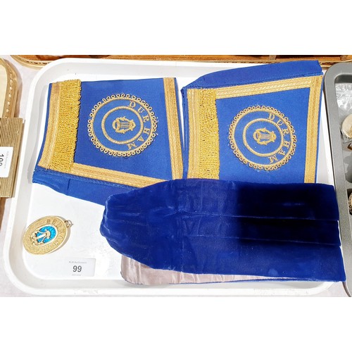 99 - Masonic regalia relating to Durham. UK shipping £14.