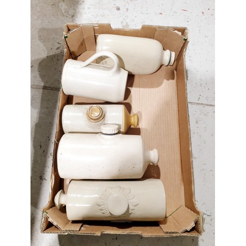 106 - Three stoneware hot water bottles a stoneware bottle and a stoneware tankard. No shipping. Arrange c... 