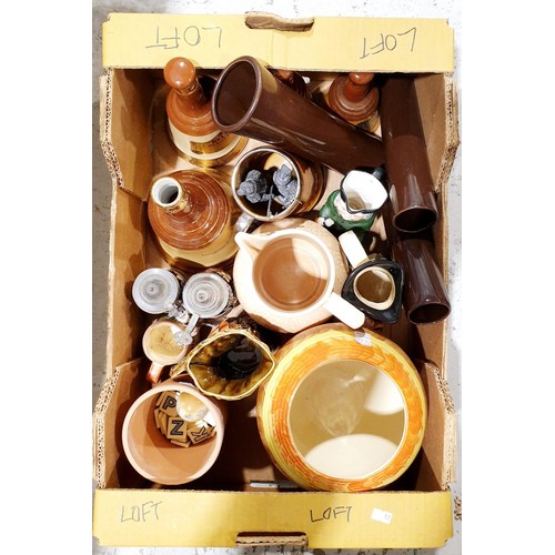 108 - A box including a hand painted Art Deco bowl and assorted. No shipping. Arrange collection or your o... 