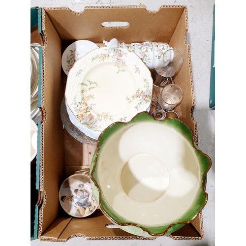 109 - Two boxes of glass and china. No shipping. Arrange collection or your own packer and shipper, please... 